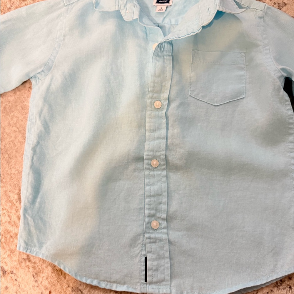 Janie and Jack Sky Blue Button Down Shirt